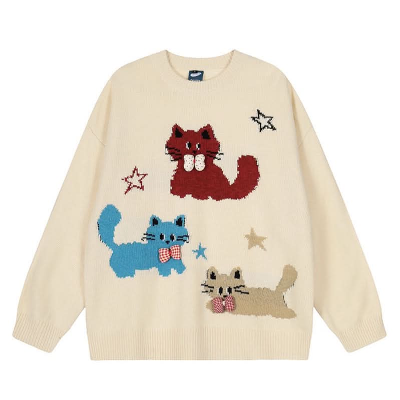 Jacquard Loose Knit Sweater  Feel Casual Sweater