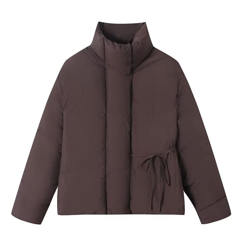 Vielseitige warme Baumwolljacke mit Schnürung und langen Ärmeln