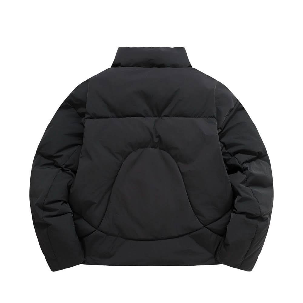 Dicke Baumwolljacke mit halbem Stehkragen