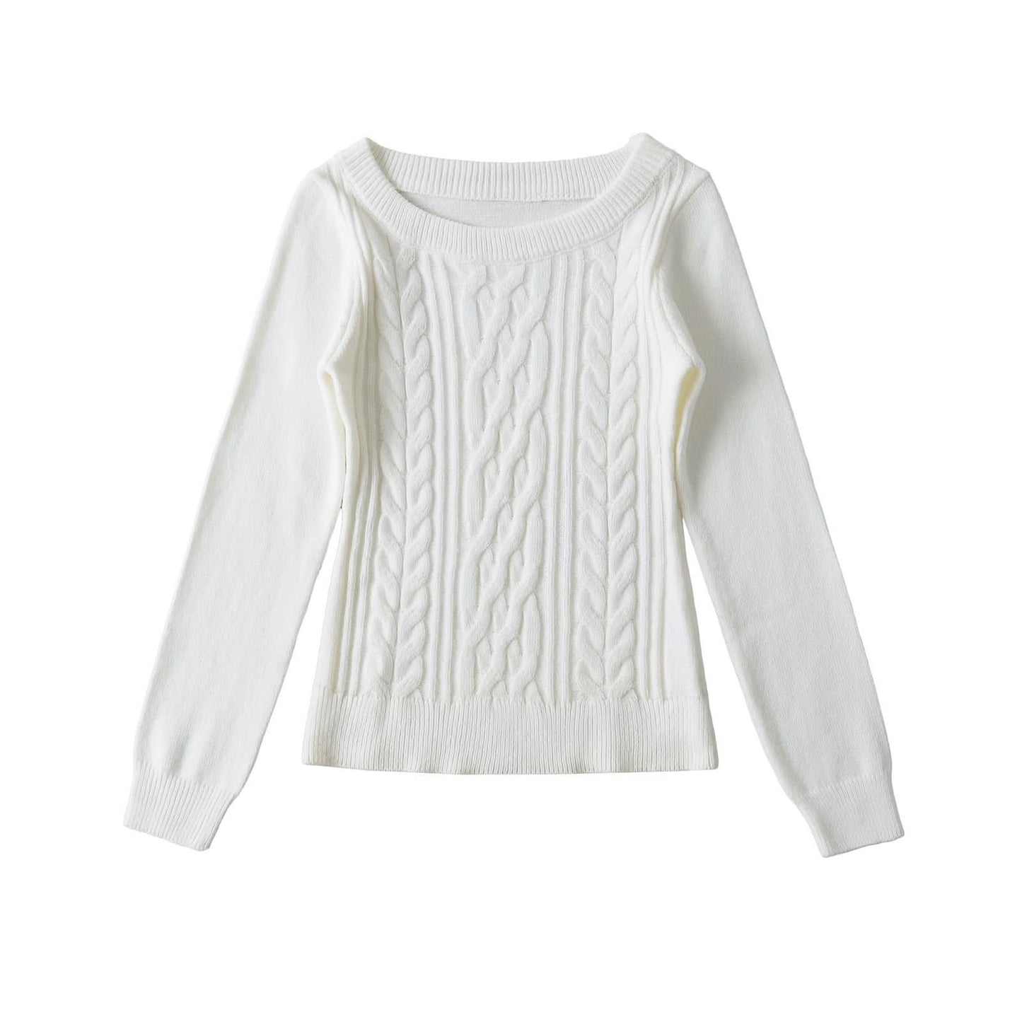 Langarmpullover mit Rundhalsausschnitt