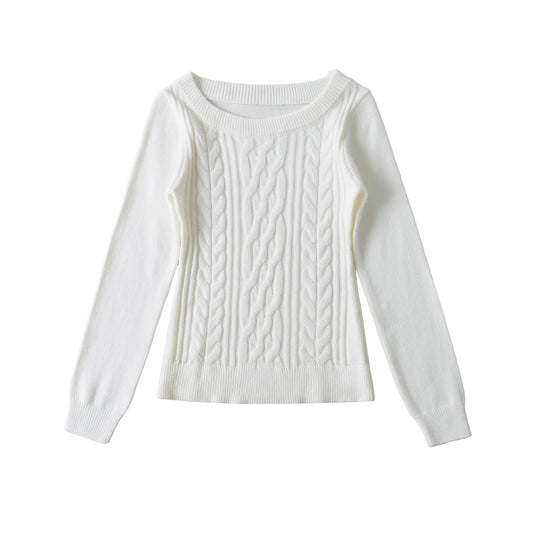 Langarmpullover mit Rundhalsausschnitt