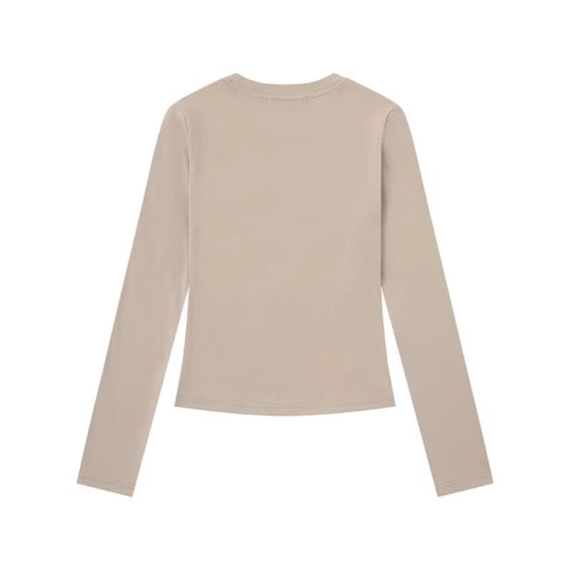 Long Sleeve T-Shirt Women's Spring New Style Slim Fit Short Top