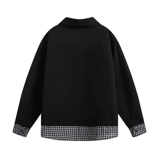 Fake two lapel tops