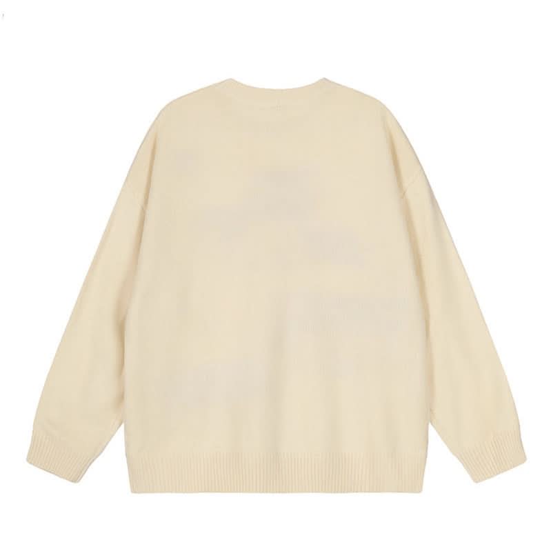 Jacquard Loose Knit Sweater  Feel Casual Sweater