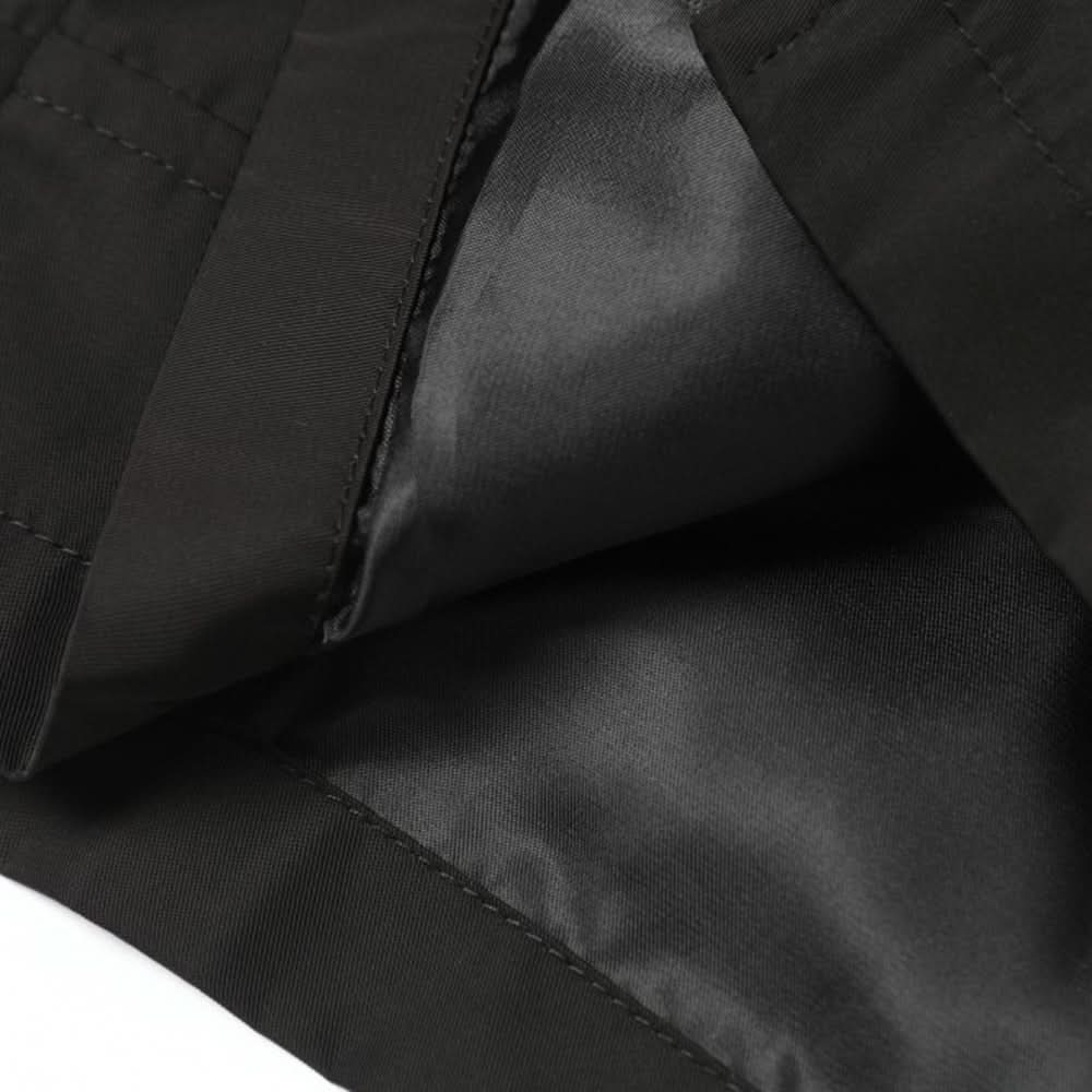 Einfarbige Arbeitsjacke mit Stehkragen und Reißverschluss