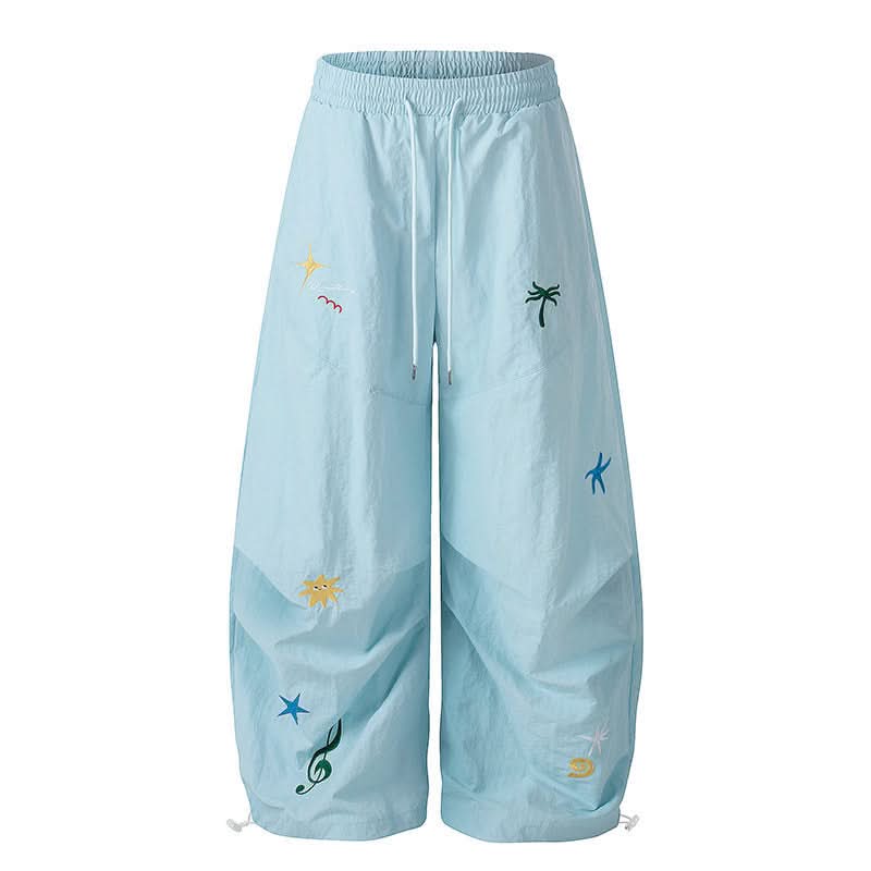 Cargo Paratrooper Pants Women  Loose Straight Leg Wide Leg Casual Trousers