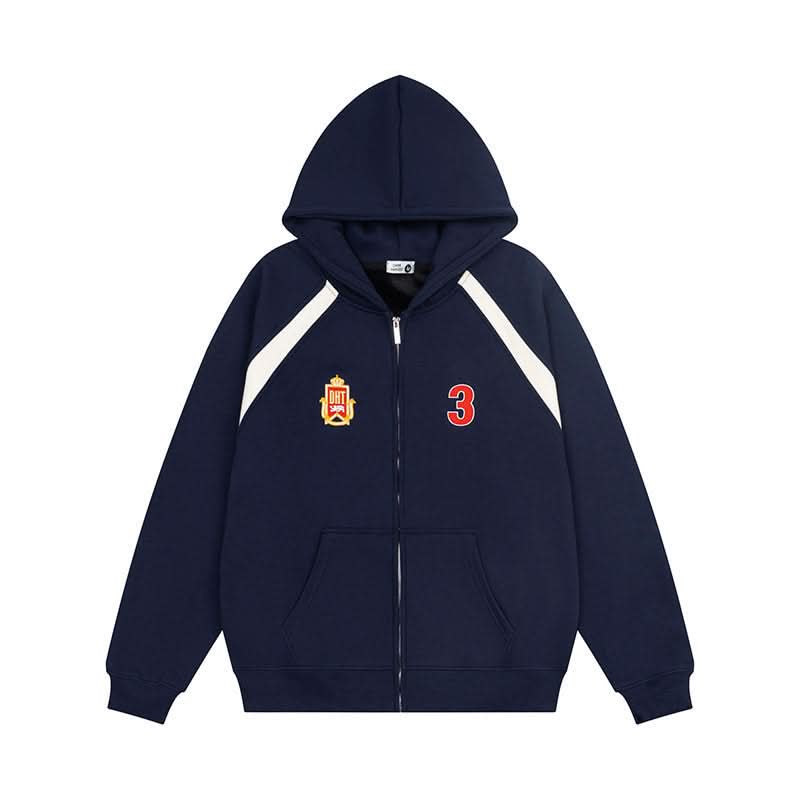 Hooded Zip-Up Cardigan Thick Sweatshirt