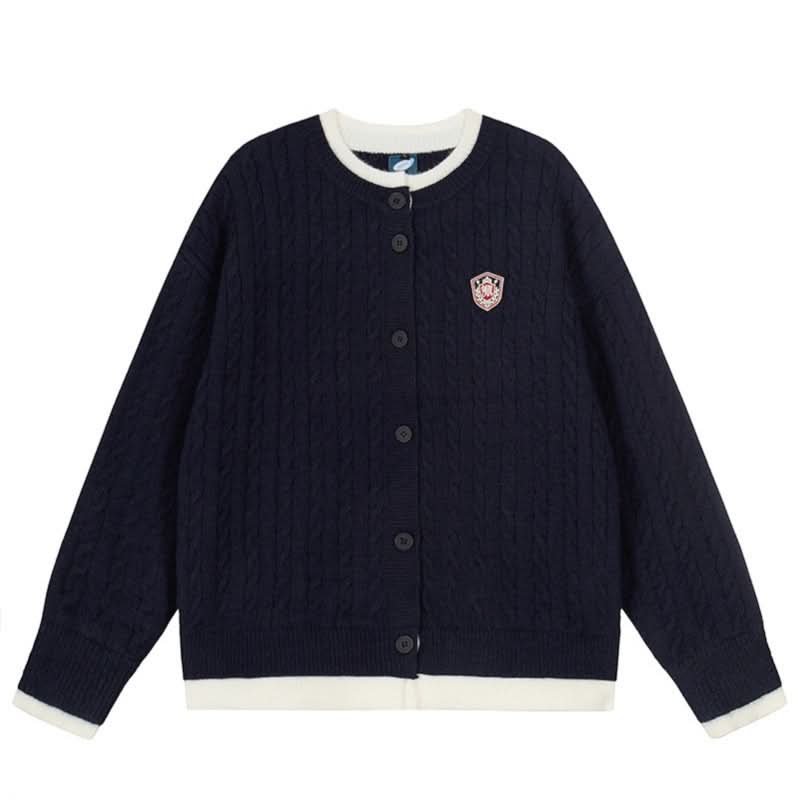 Knit Sweater for Women Solid Color High-End Cardigan