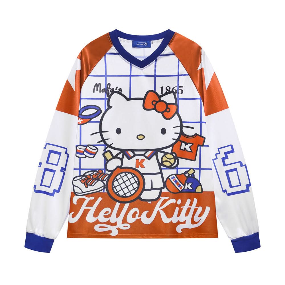 Katie Cat Cartoon Digital Printed Long Sleeve