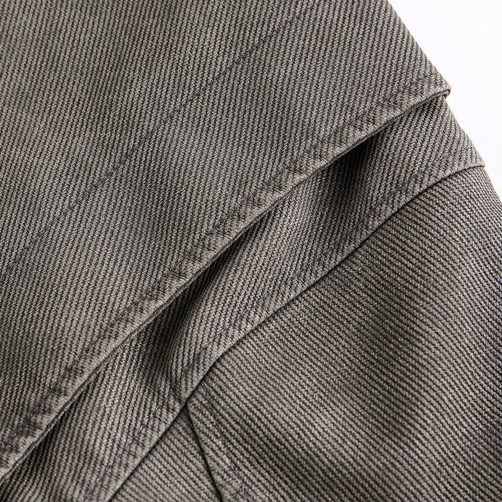 Jacke mit Kontrastkragen aus PU-Leder