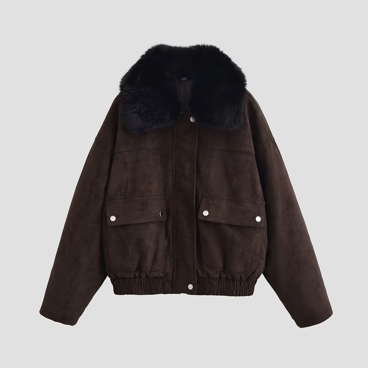 Street fur collar jacket women's clothing