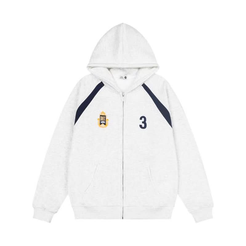 Hooded Zip-Up Cardigan Thick Sweatshirt