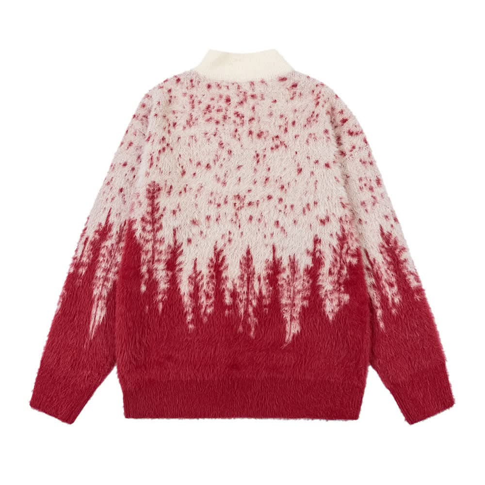 Weicher und flauschiger Pullover mit Farbverlauf