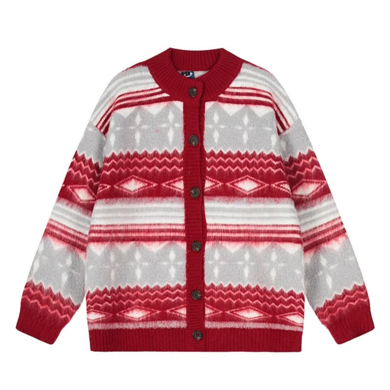 Sweater Women College Style Design Lazy Loose Knit Cardigan
