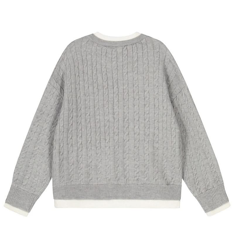Knit Sweater for Women Solid Color High-End Cardigan