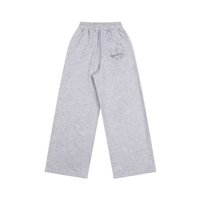 Casual Wide-Leg Sweatpants College Style for Men and Women