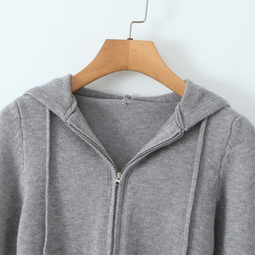 Kurzer Kapuzenpullover im Slim-Fit-Stil mit Kordelzug