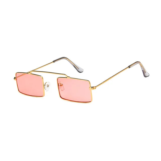 Rectangle Women's Sunglasses Single Bridge Sun Glasses Vintage Design Tiny Frame Shades Oculos De Sol for Ladies