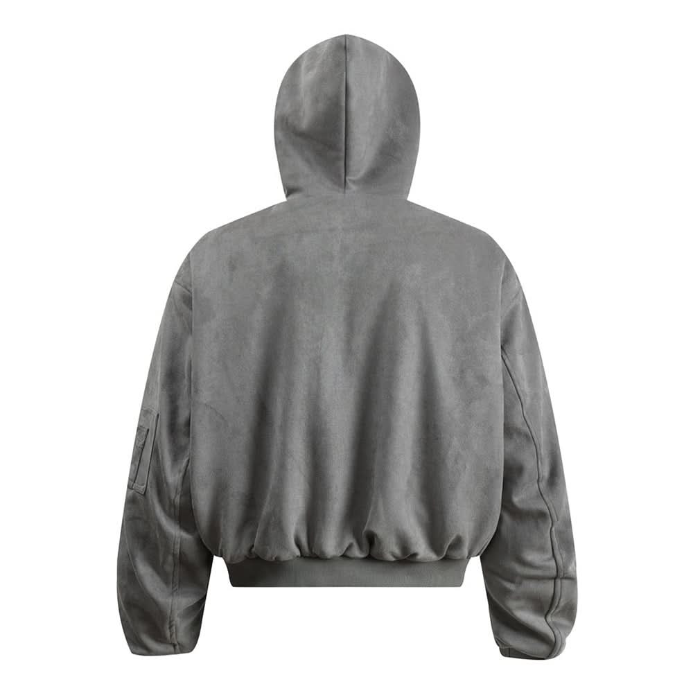 Kapuzenjacke mit Mao-Kragen