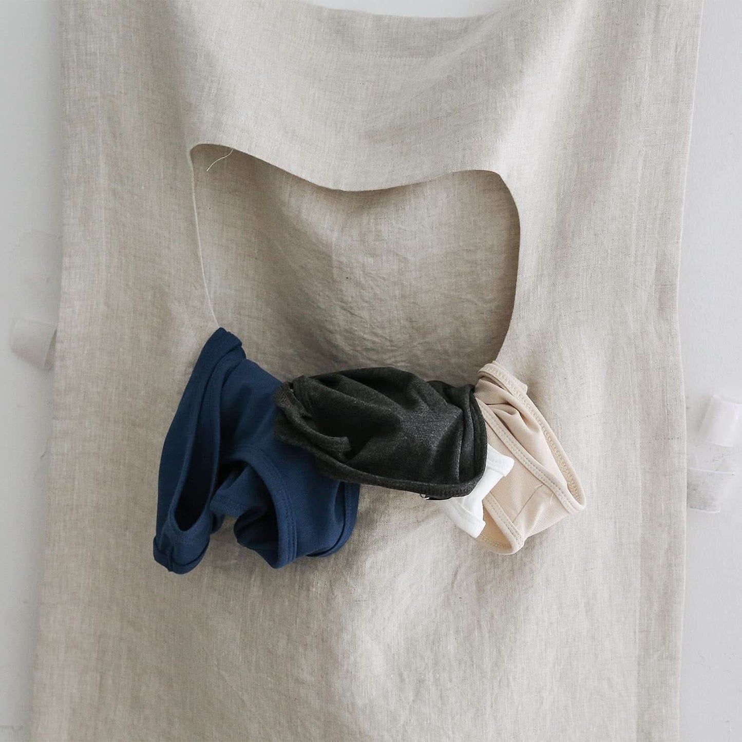 Fashion Design Cotton Linen Hollow Laundry Bag Large Capacity Clothing Storage Bag for Organizing Miscellaneous Items