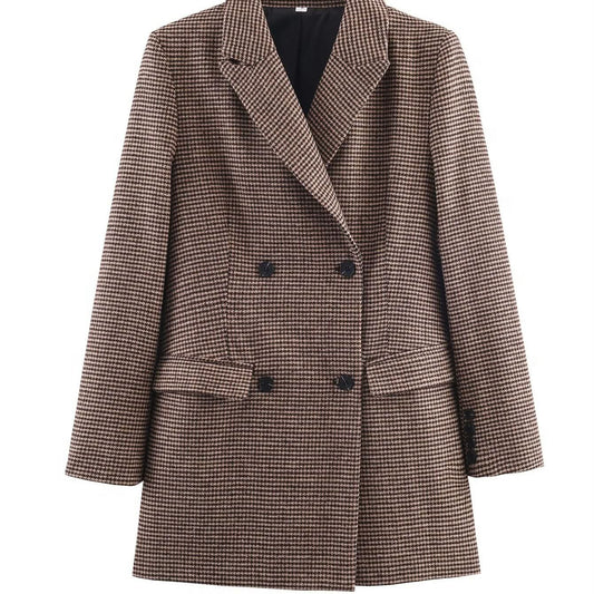 Commuting style mid length suit jacket