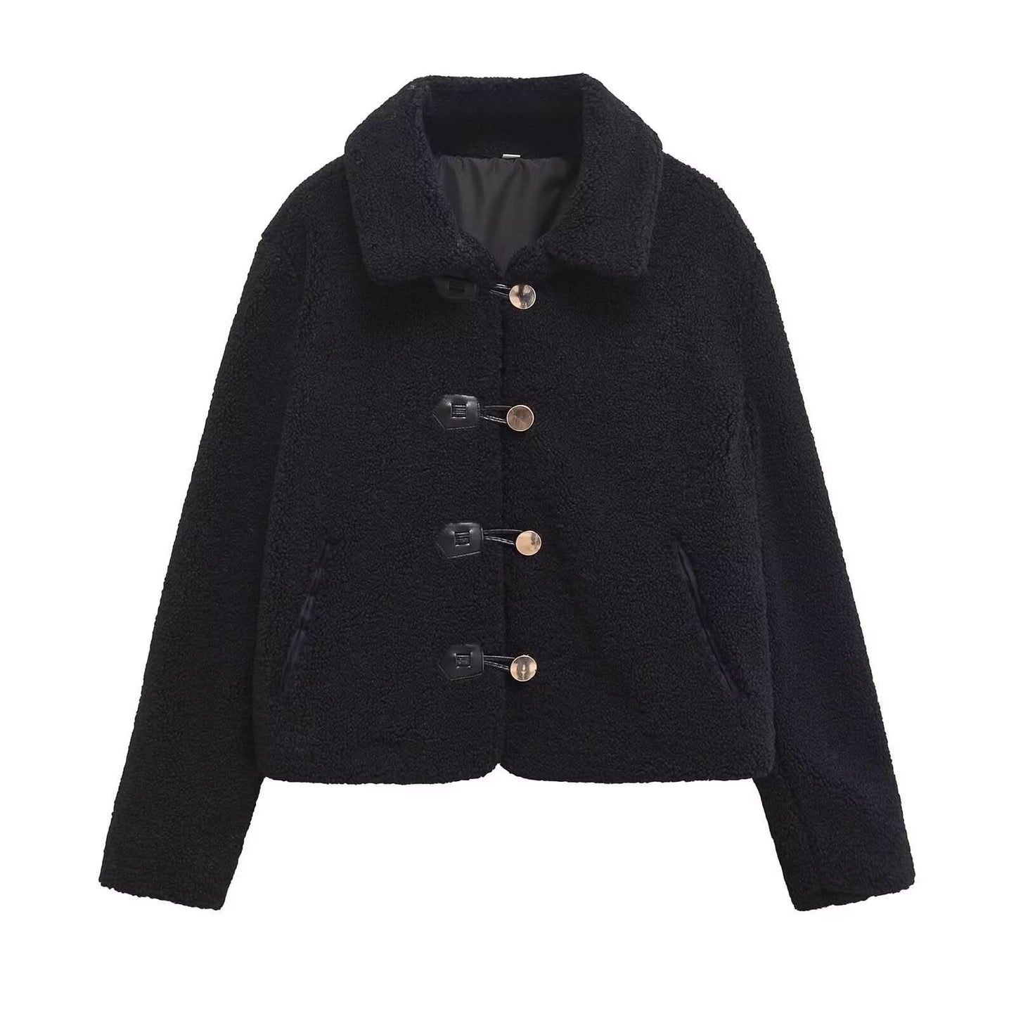 Street lamb wool jacket women's clothing