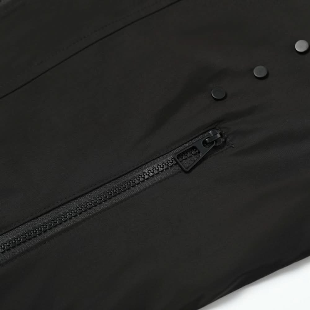 Einfarbige Arbeitsjacke mit Stehkragen und Reißverschluss