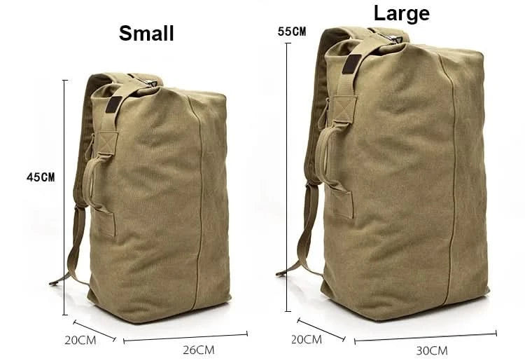 Outdoor Travel Bag Backpack Fashion Large Capacity Rucksack Man Light weight Male Luggage Canvas Bucket Shoulder Bags for Men