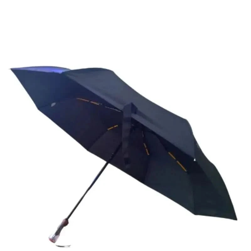 Guarda Chuva Reforçado Resistente Contra Vento com botão de abertura e Fechamento Automática Compacto