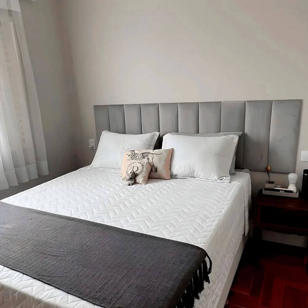Single Double Bed Headboard Decorative Upholstered Adhesive Bed 1 Piece 45x20cm