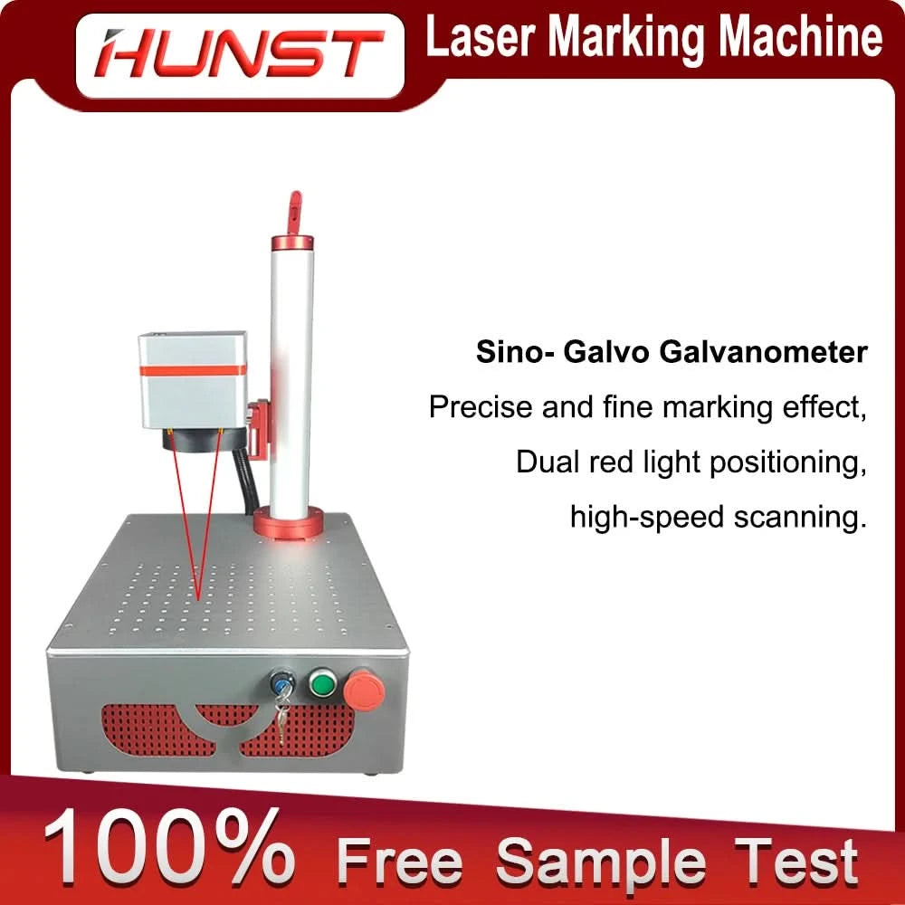 Hunst Small Laser Marking Machine MAX 30W Portable Foldable Mini Fiber Engraving Machine for DIY Marking Gifts Metal Engraving