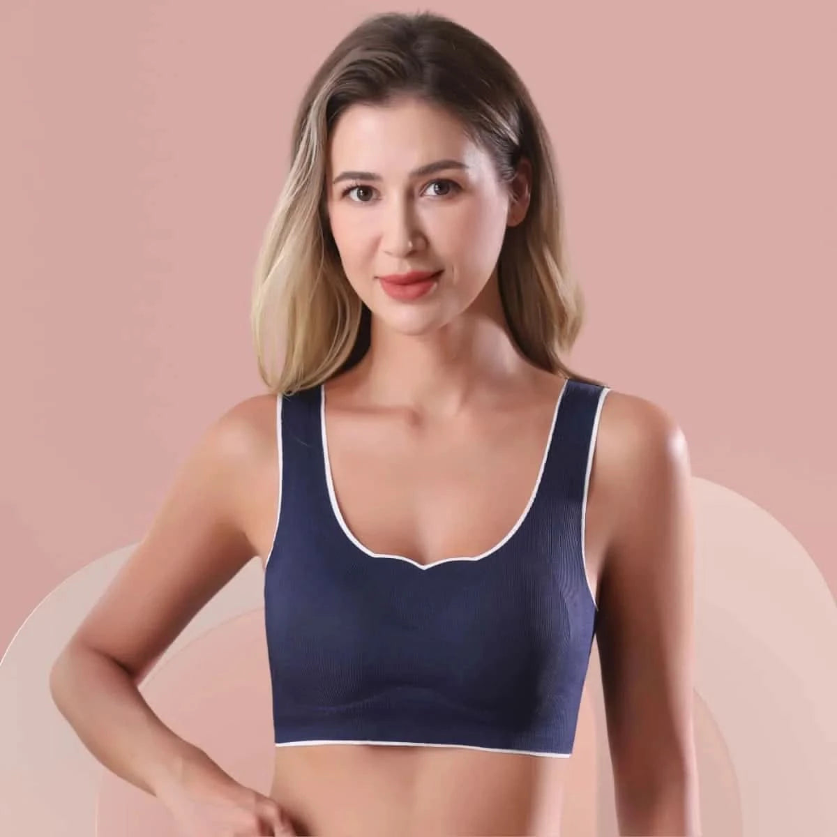 22116 Special Fabric Casual Top Bra With Bojo