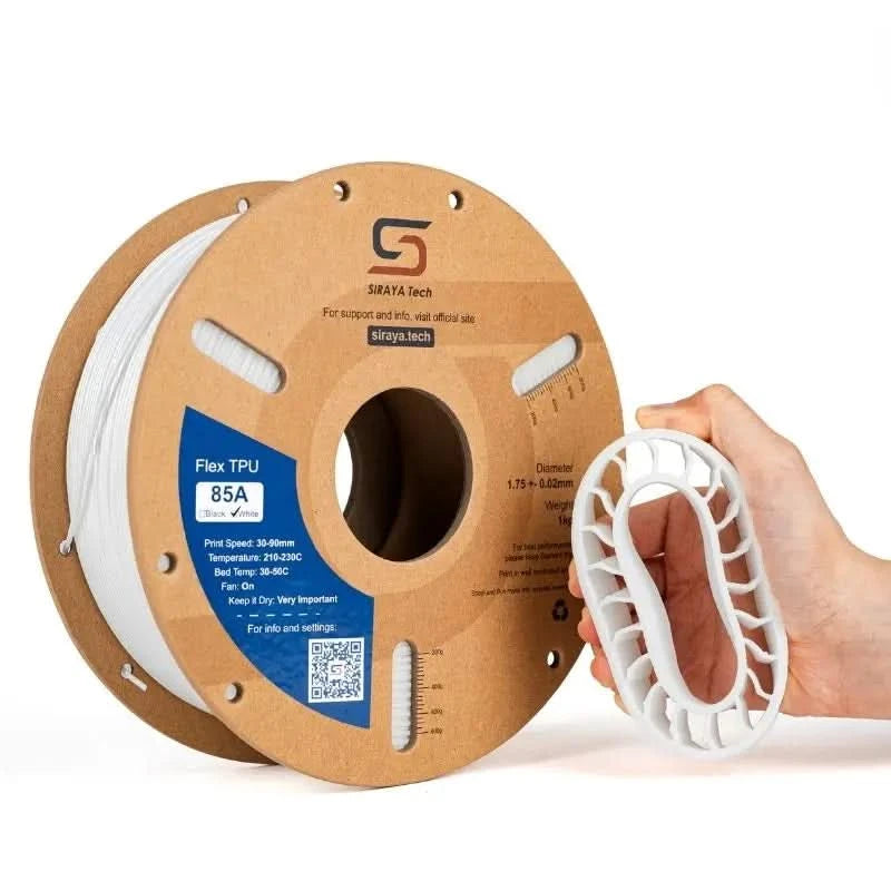 Siraya Tech Flex TPU Filament: 85A Shore, ISO 10993 Certified, High Flexibility&Toughness, Moisture-Resistant, Easy to Print 1KG