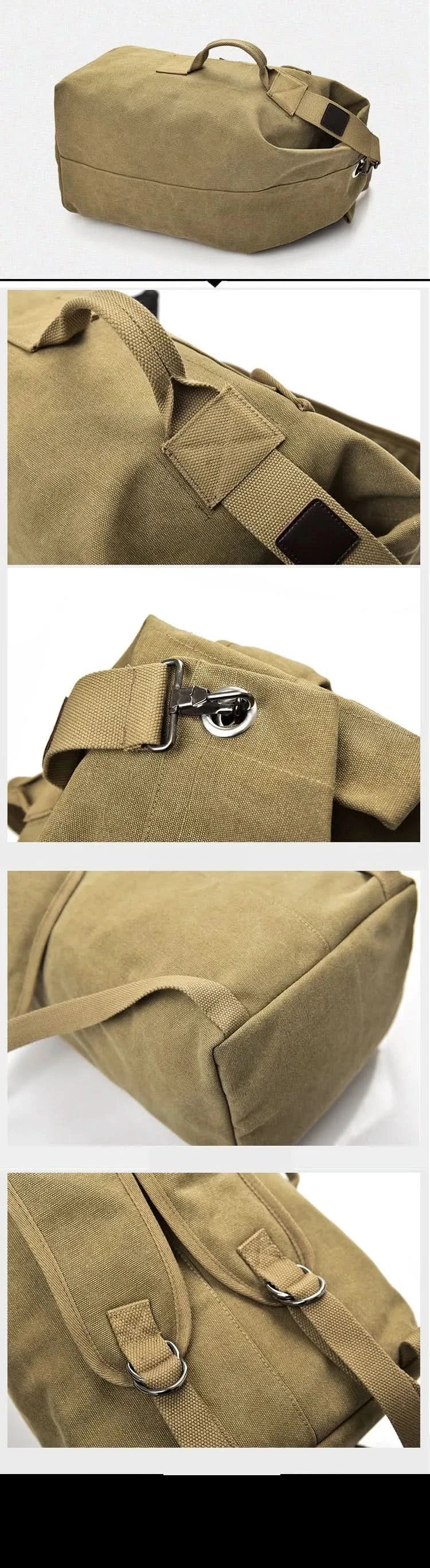 Outdoor Travel Bag Backpack Fashion Large Capacity Rucksack Man Light weight Male Luggage Canvas Bucket Shoulder Bags for Men