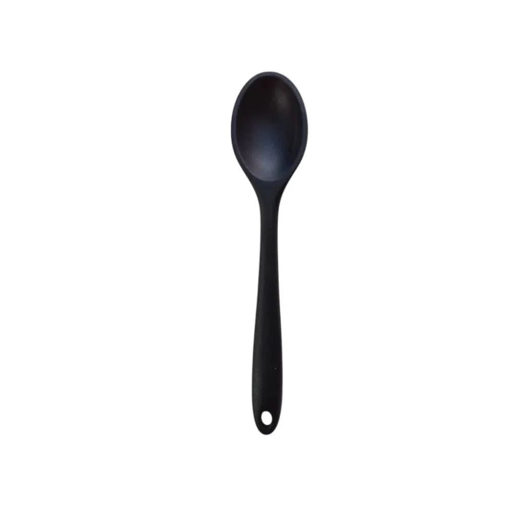 Colher Silicone Cor Preto Utensílios Cozinha