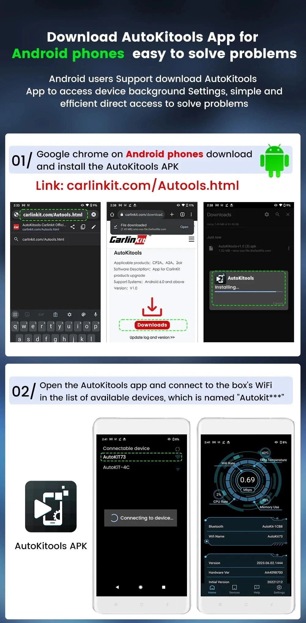 CarlinKit 5.0 4.0 Wireless CarPlay Adapter Android Auto Dongle Multi-Device Supported Wired To Wireless CarPlay Box Auto Connect