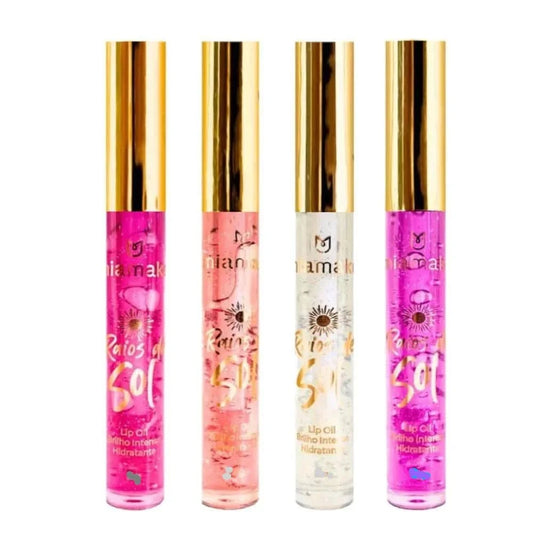 Set mit 4 Lip Oil Gloss Feuchtigkeit spendend Sun Rays Mia Make