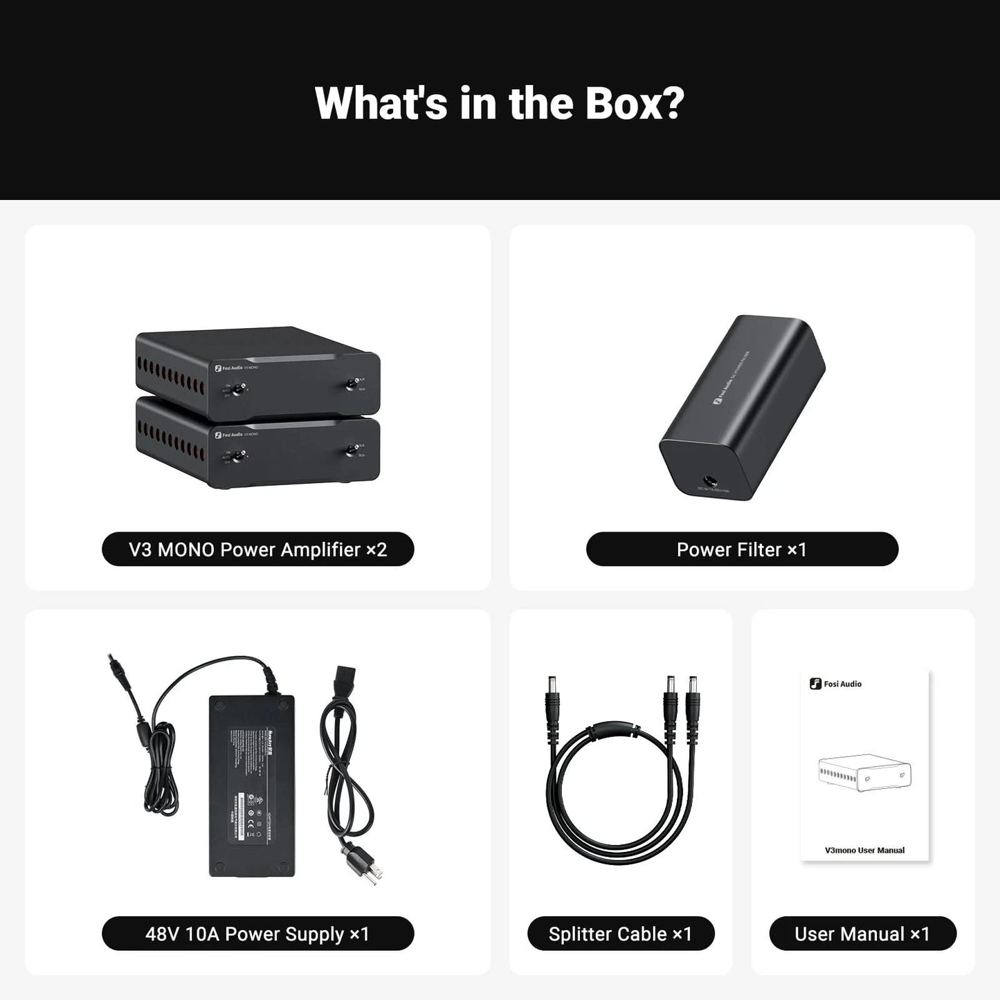 Fosi Audio V3 Mono Power Amplifier TPA3255 240W Subwoofer Amplifier PFFB Class D Mini HIFI Amp For Home
