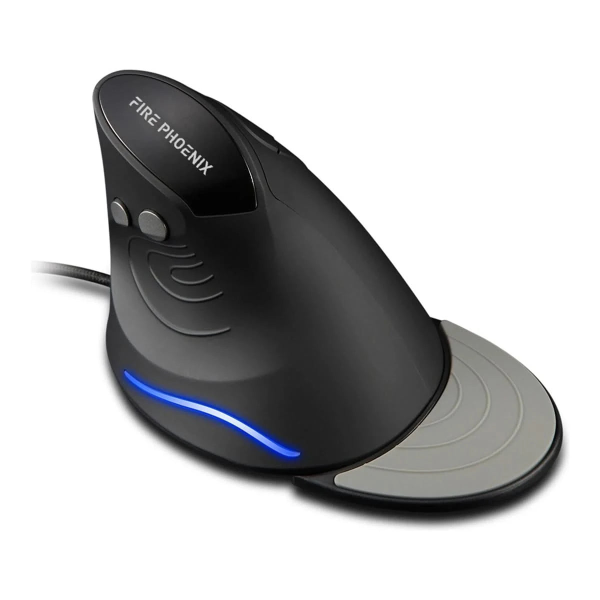 Optical Ergonomic Vertical Mouse Led With Usb Wire 6 Buttons Dpi 3200 Black D6