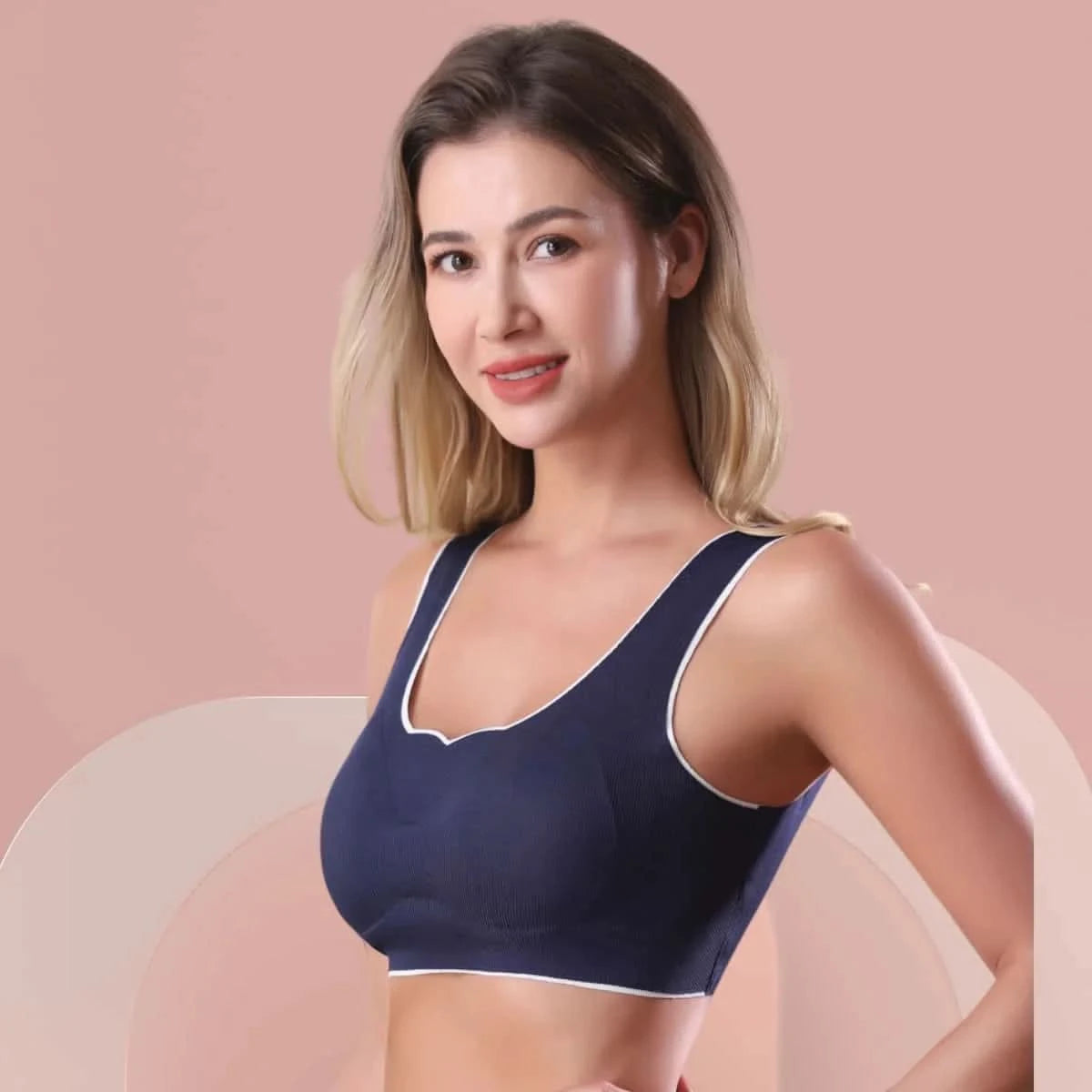 22116 Special Fabric Casual Top Bra With Bojo