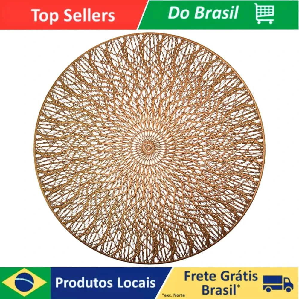 4 Pieces Set American Mesh in Impermeavel Fabric Polyester Non-slip Dining Kitchen Table