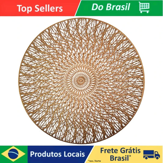4 Pieces Set American Mesh in Impermeavel Fabric Polyester Non-slip Dining Kitchen Table