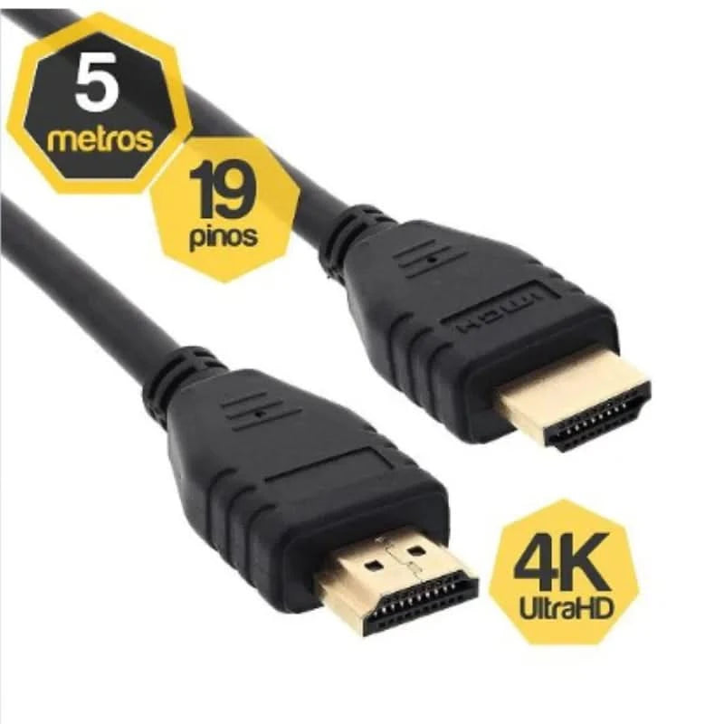 Cabo Hdmi Ultra Hd,HDR, 3d 4k Alta Resolução,1080p, 3 a 5 Metros