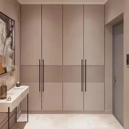 Modern wardrobes L shape with LED light walk in closets