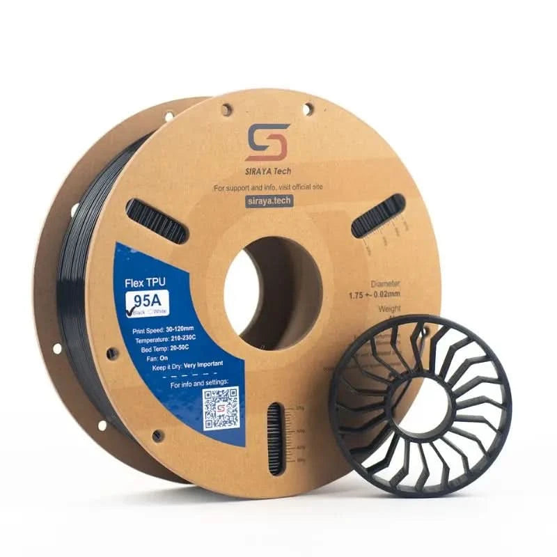 Siraya Tech Flex TPU Filament: 85A Shore, ISO 10993 Certified, High Flexibility&Toughness, Moisture-Resistant, Easy to Print 1KG