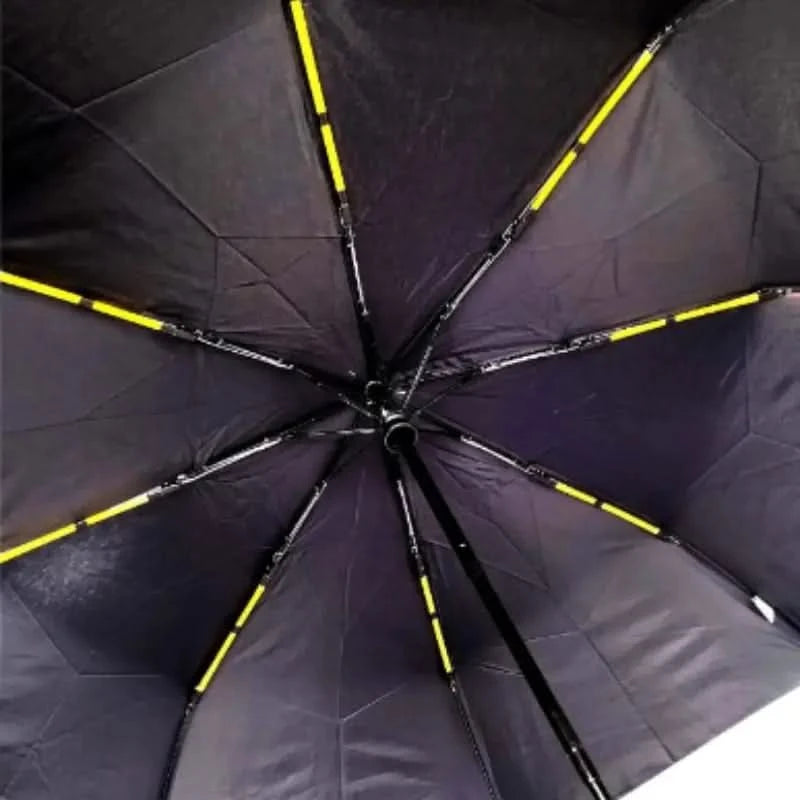 Guarda Chuva Reforçado Resistente Contra Vento com botão de abertura e Fechamento Automática Compacto