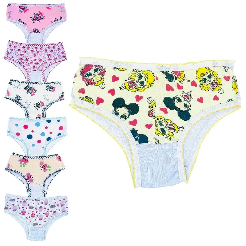 Children's Panties Child Colorful Printed Cotton Wholesale Resale Lot Kit 10 Units