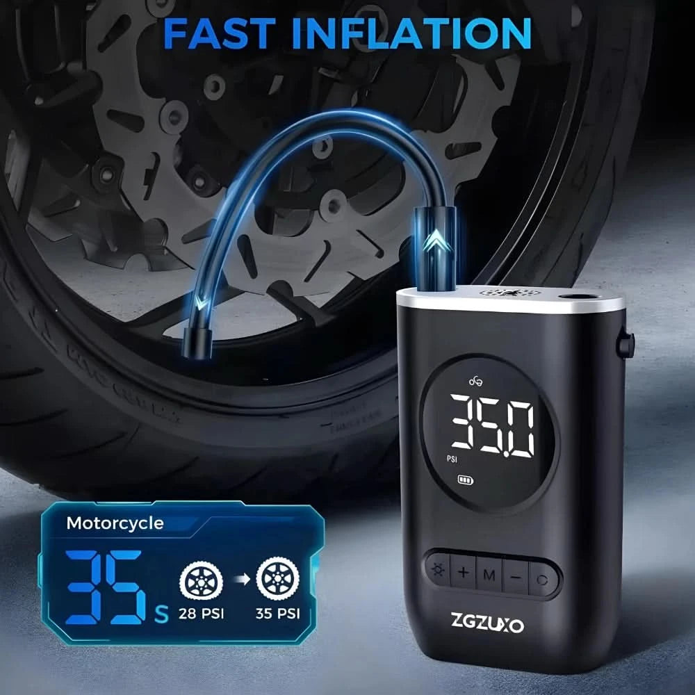 Mini Bomba Calibrador de Ar Portátil Digital Para Pneu Carro para Bicicleta com Lanterna