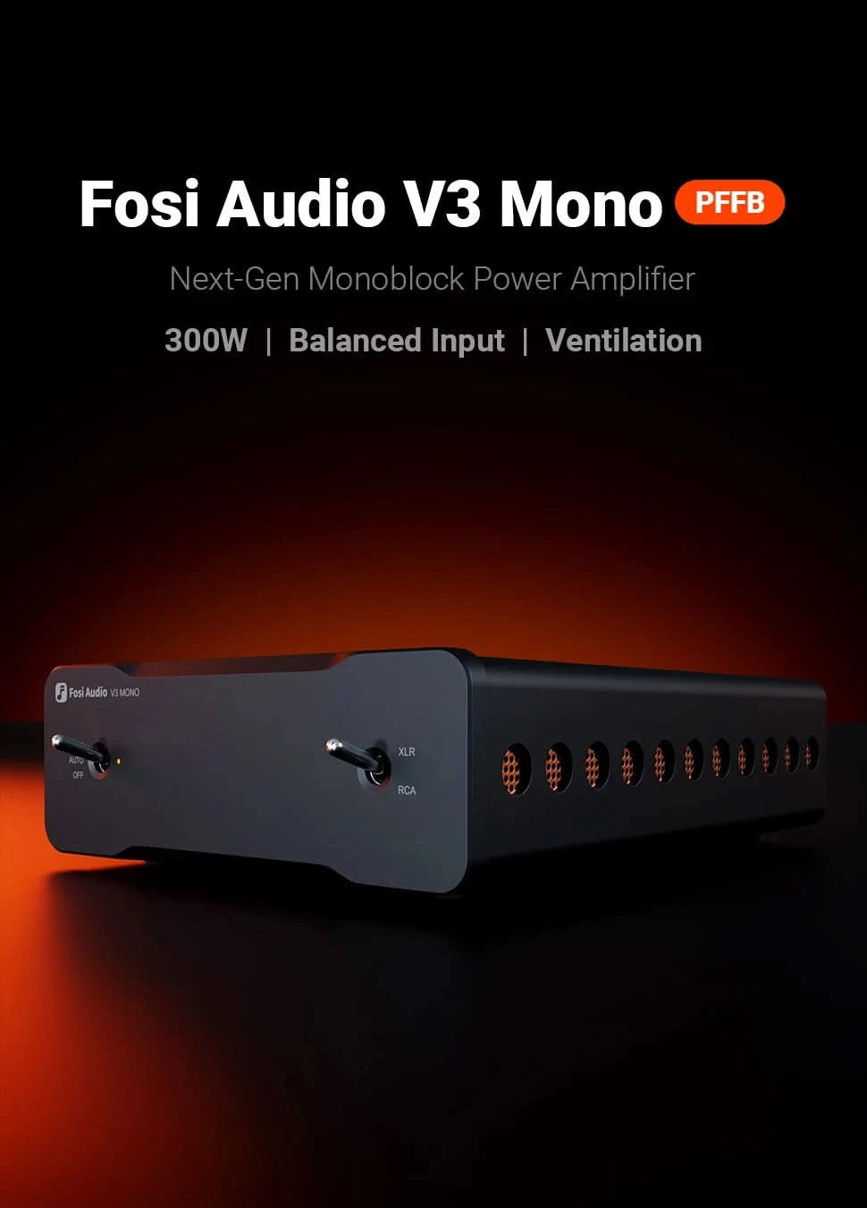 Fosi Audio V3 Mono Power Amplifier TPA3255 240W Subwoofer Amplifier PFFB Class D Mini HIFI Amp For Home