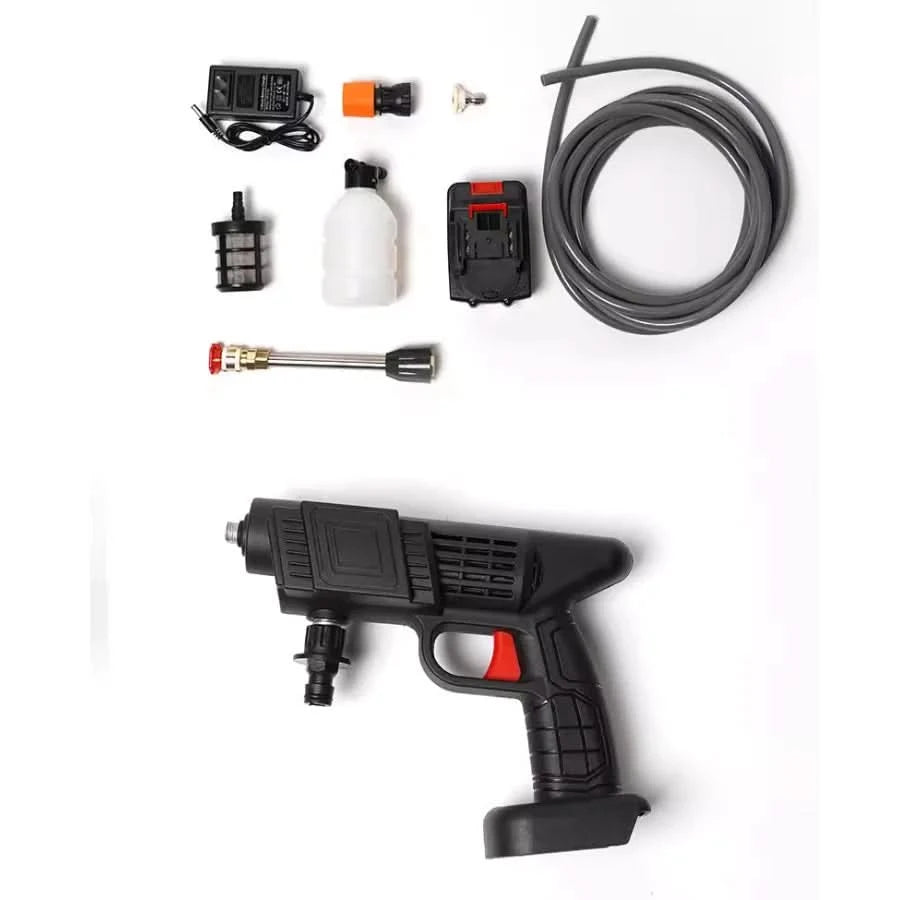 ZOMMI High Pressure Jet Washer Portable Wireless Rechargeable Battery Black Color 110V/220V Car Cleaner
